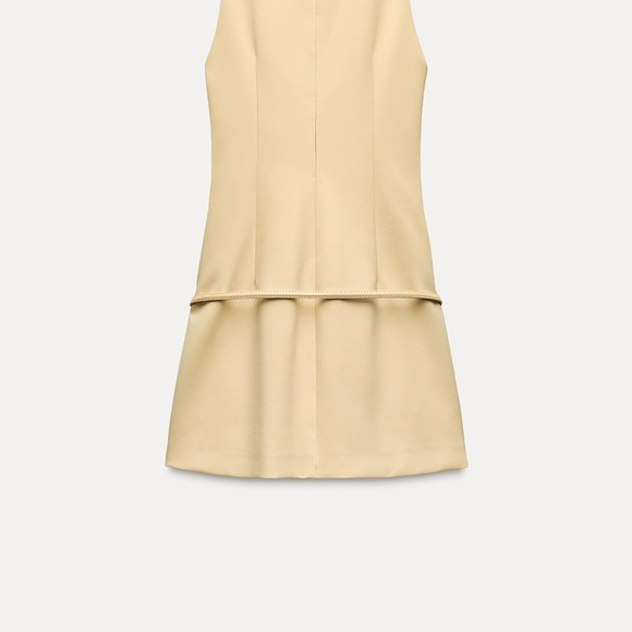 Elastic Belt Dress Yellow - Picture 2 of 4